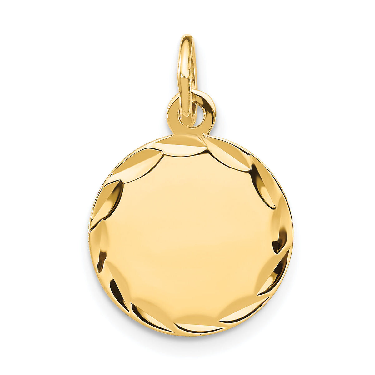 14k Etched .011 Gauge Engravable Round Disc Charm-XM153/11