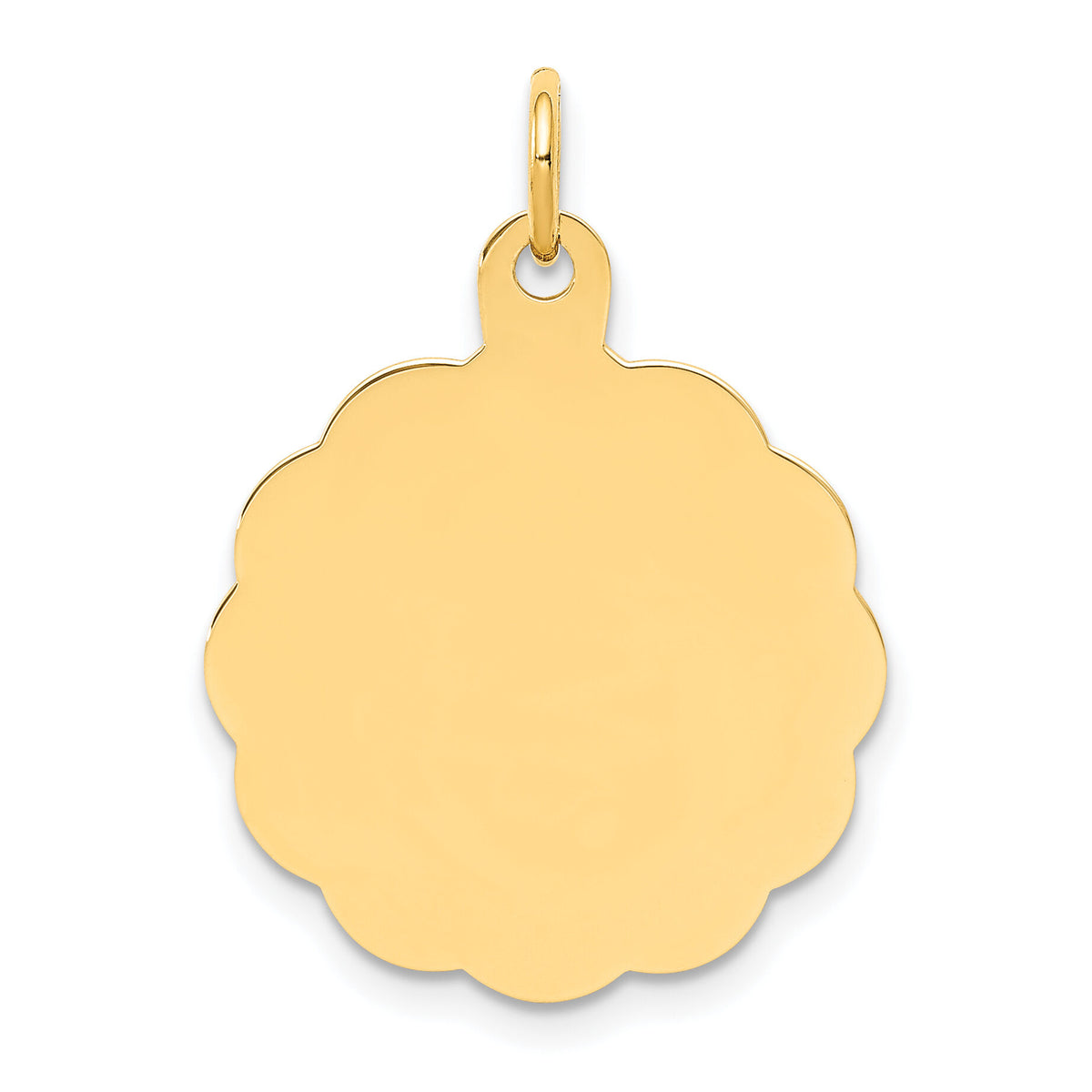 14k .018 Gauge Engravable Scalloped Disc Charm-XM165/18