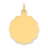 14k .018 Gauge Engravable Scalloped Disc Charm-XM165/18