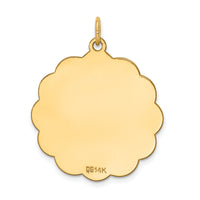 14k .027 Gauge Engravable Scalloped Disc Charm-XM167/27