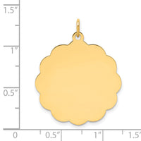 14k .018 Gauge Engravable Scalloped Disc Charm-XM167/18
