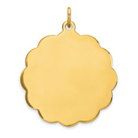 14k .018 Gauge Engravable Scalloped Disc Charm-XM167/18