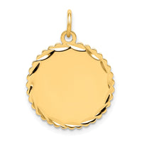 14k .018 Gauge Engravable Scalloped Disc Charm-XM176/18
