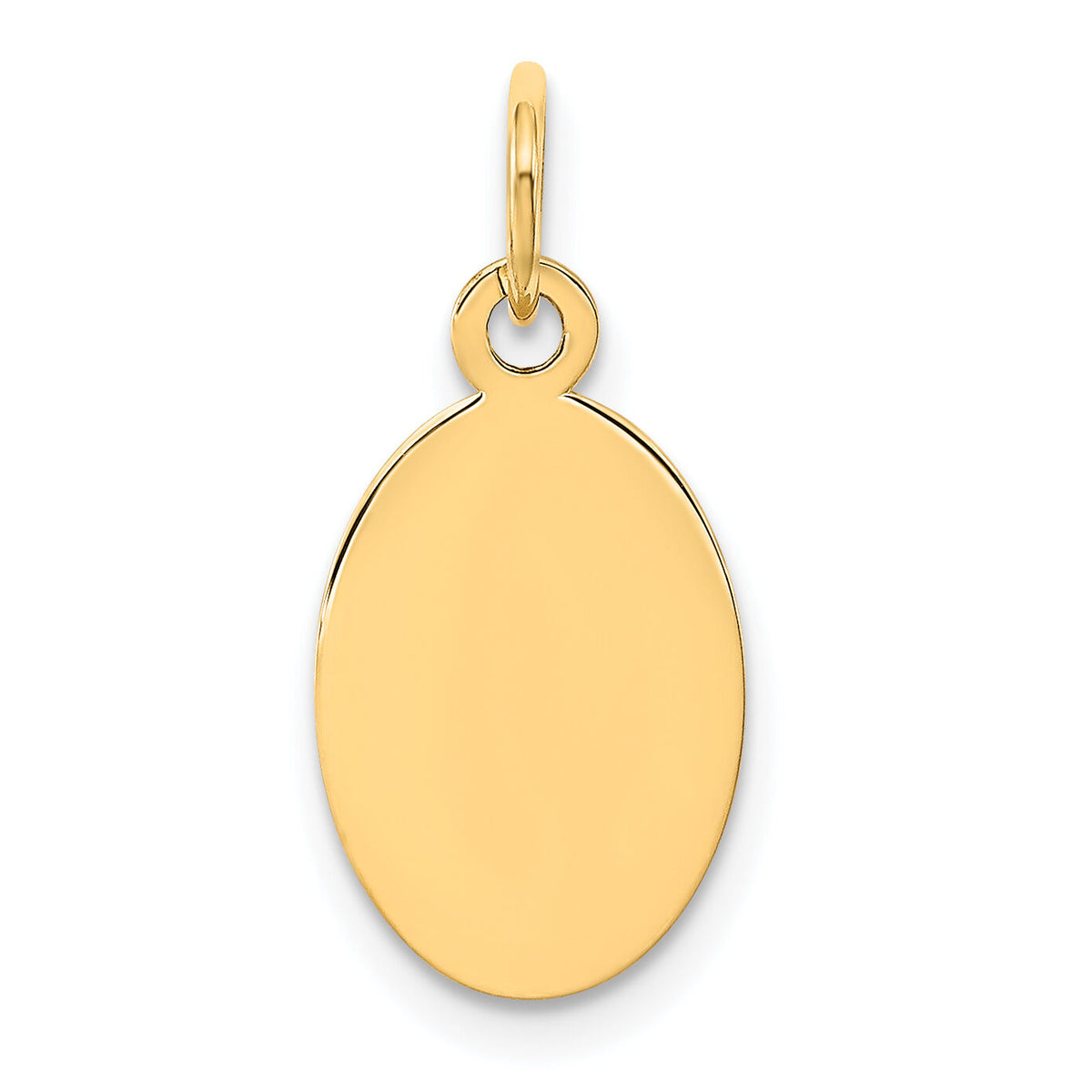 14k Plain .035 Gauge Engravable Oval Disc Charm-XM184/35