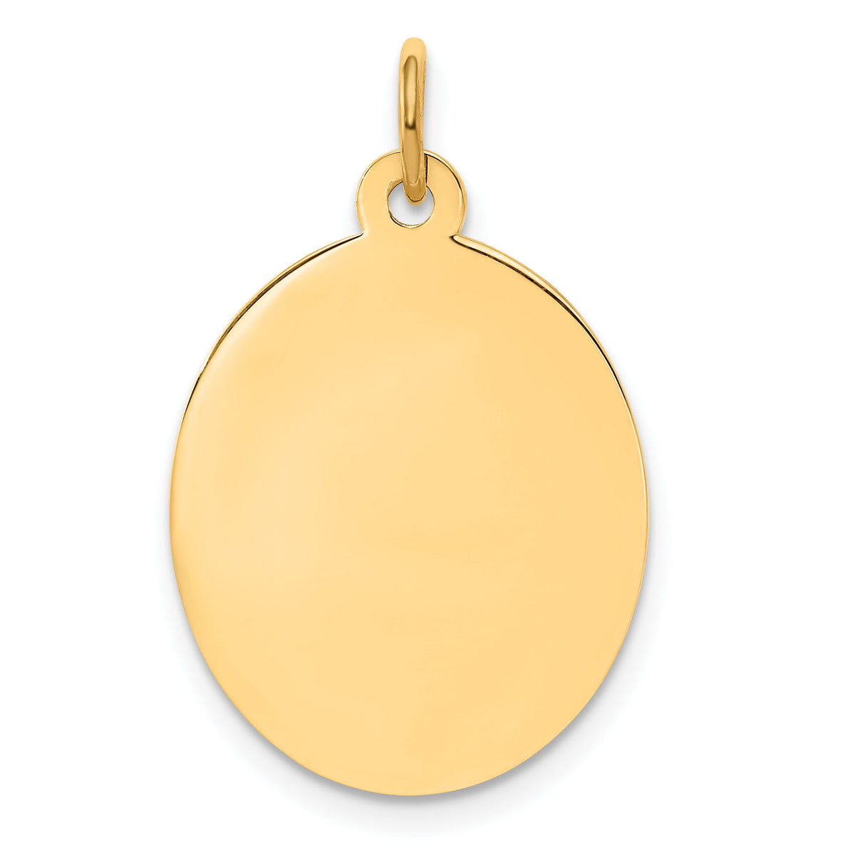 14k Plain .011 Gauge Engravable Oval Disc Charm-XM186/11