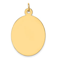 14k Plain .018 Gauge Engravable Oval Disc Charm-XM187/18