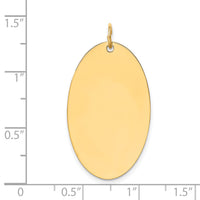 14k Plain .018 Gauge Engravable Elliptical Disc Charm-XM191/18