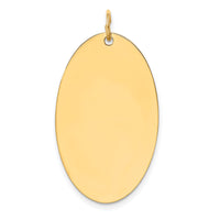 14k Plain .013 Gauge Engravable Elliptical Disc Charm-XM191/13