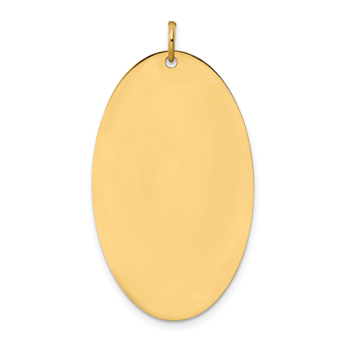 14k Plain .013 Gauge Engravable Elliptical Disc Charm-XM192/13