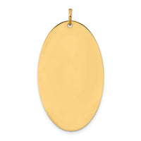 14k Plain .027 Gauge Engravable Elliptical Disc Charm-XM192/27