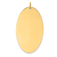 14k Plain .027 Gauge Engravable Elliptical Disc Charm-XM192/27