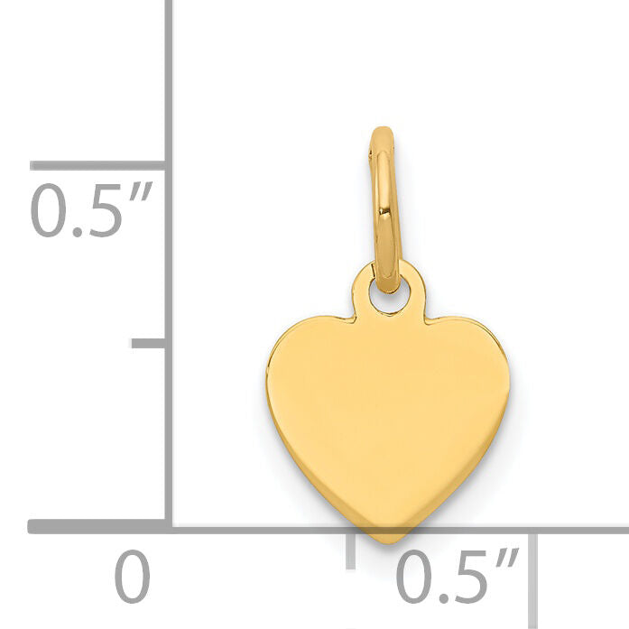 14k Plain .009 Gauge Engravable Heart Disc Charm-XM193/09
