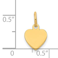 14k Plain .013 Gauge Engravable Heart Disc Charm-XM193/13