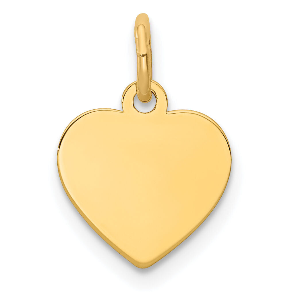 14k Plain .009 Gauge Engravable Heart Disc Charm-XM194/09