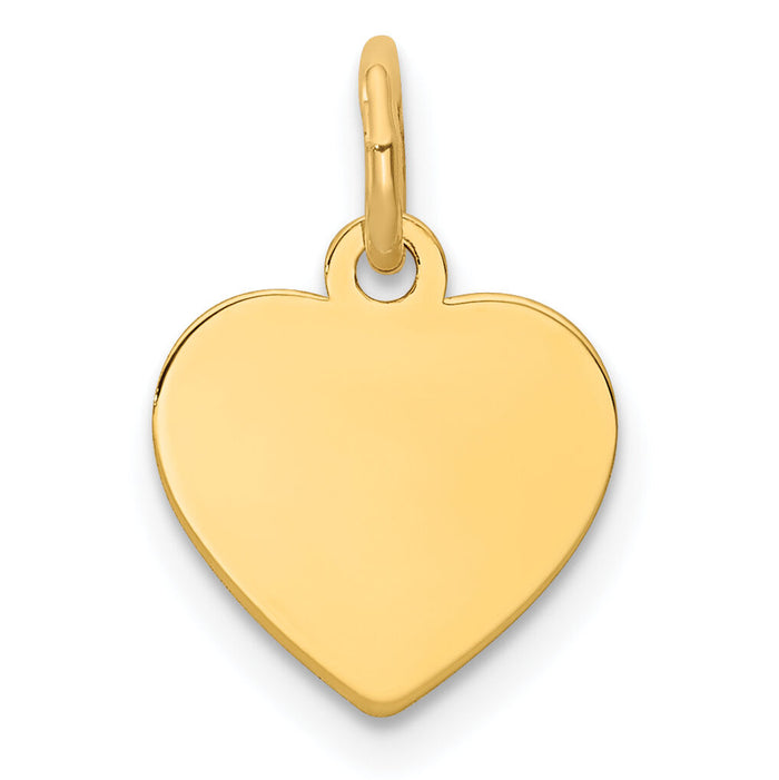 14k Plain .009 Gauge Engravable Heart Disc Charm-XM194/09