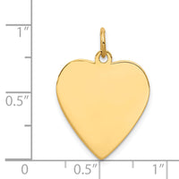 14k Plain .035 Gauge Engravable Heart Disc Charm-XM196/35