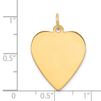14k Plain .027 Gauge Engravable Heart Disc Charm-XM197/27