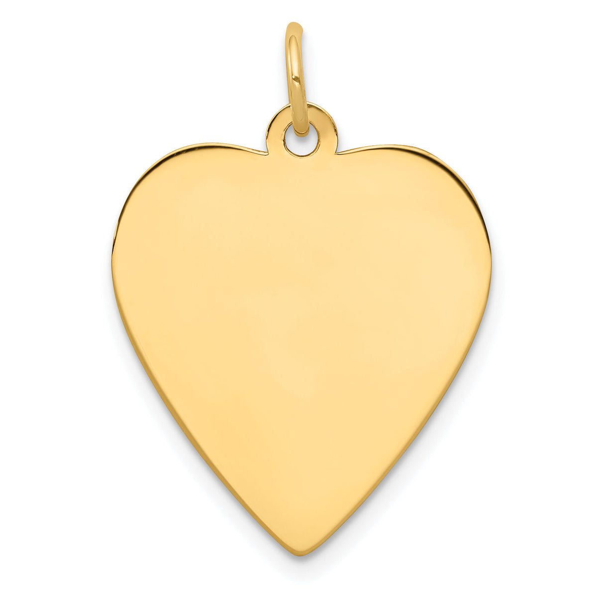 14k Plain .035 Gauge Engravable Heart Disc Charm-XM197/35