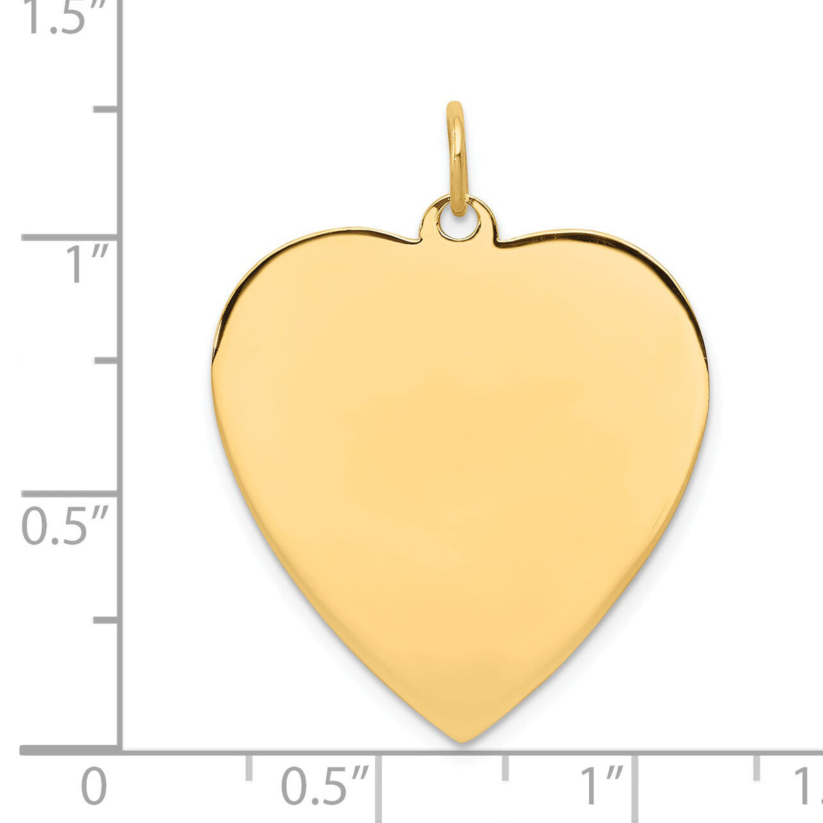 14k Plain .013 Gauge Engravable Heart Disc Charm-XM199/13