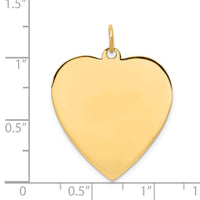 14k Plain .018 Gauge Engravable Heart Disc Charm-XM199/18