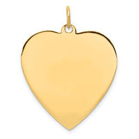 14k Plain .027 Gauge Engravable Heart Disc Charm-XM199/27