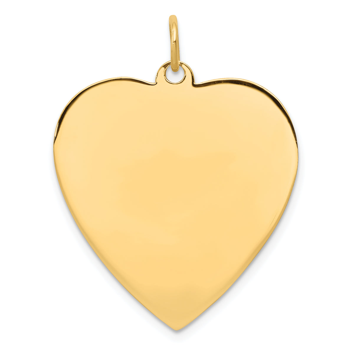 14k Plain .018 Gauge Engravable Heart Disc Charm-XM199/18
