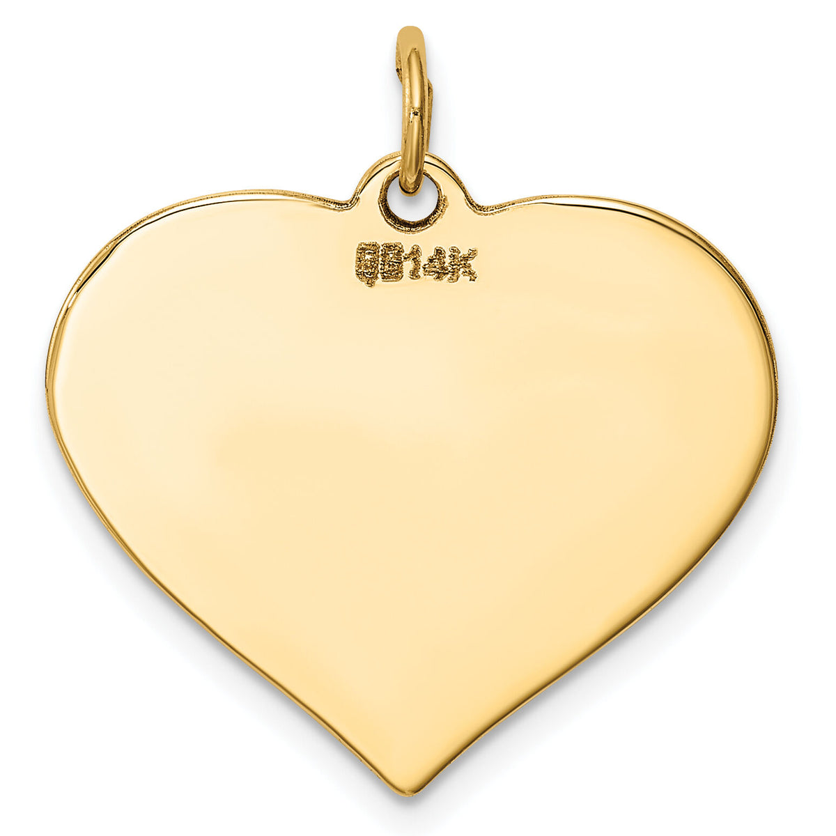 14k Plain .011 Gauge Engravable Heart Disc Charm-XM202/11