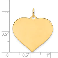 14k Plain .027 Gauge Engravable Heart Disc Charm-XM202/27