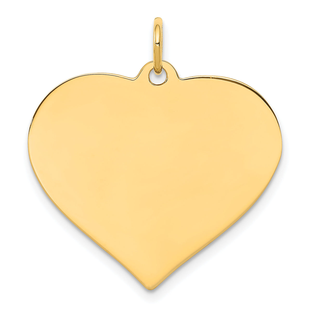 14k Plain .027 Gauge Engravable Heart Disc Charm-XM202/27