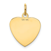 14k Etched .027 Gauge Engravable Heart Disc Charm-XM207/27