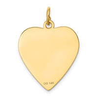 14k Etched .018 Gauge Engravable Heart Disc Charm-XM209/18