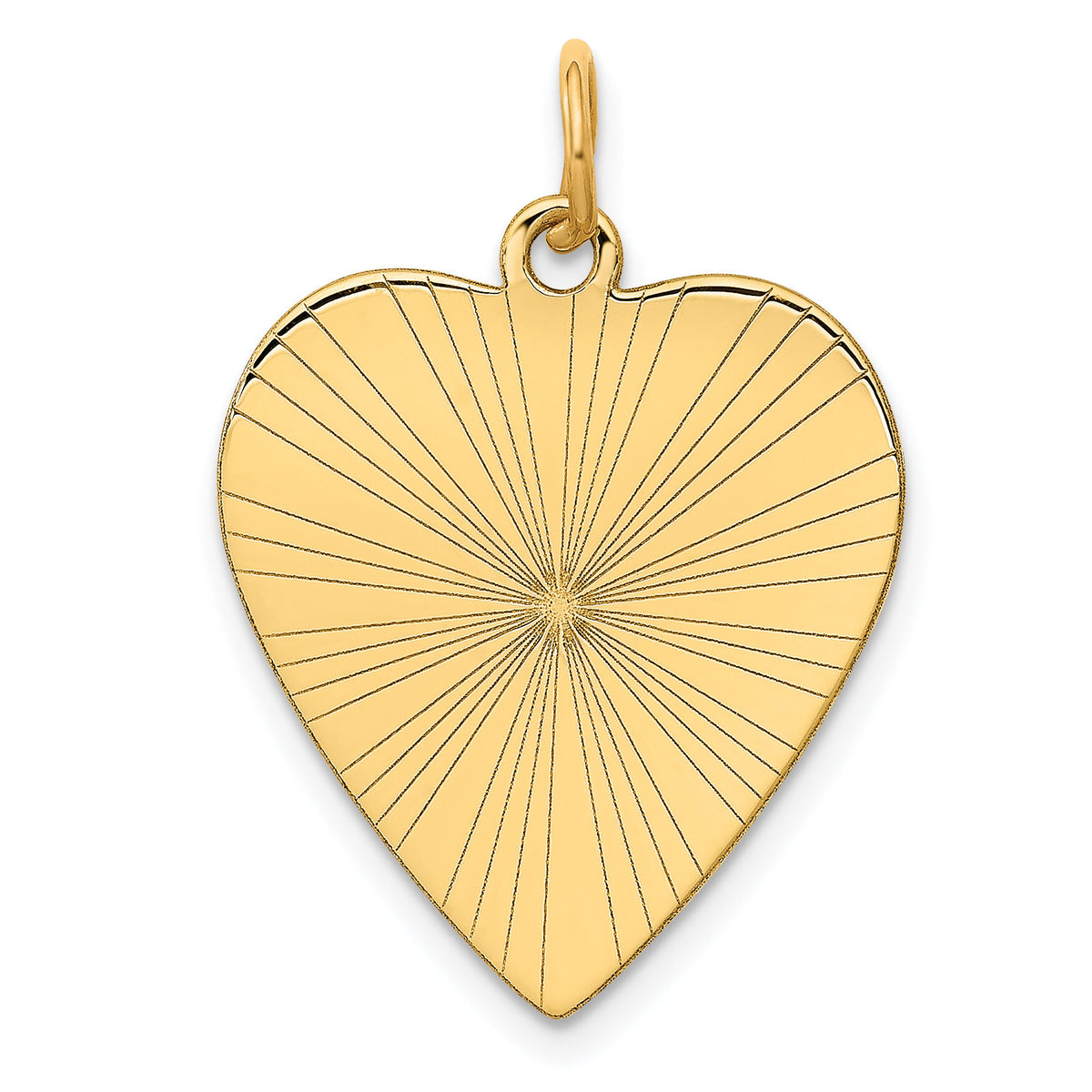 14k Etched .018 Gauge Engravable Heart Disc Charm-XM209/18