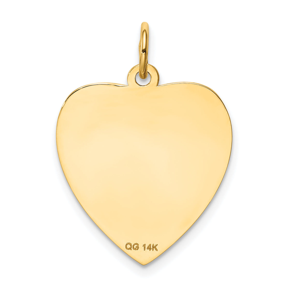 14k Etched .018 Gauge Engravable Heart Disc Charm-XM210/18