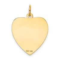 14k Etched .018 Gauge Engravable Heart Disc Charm-XM210/18