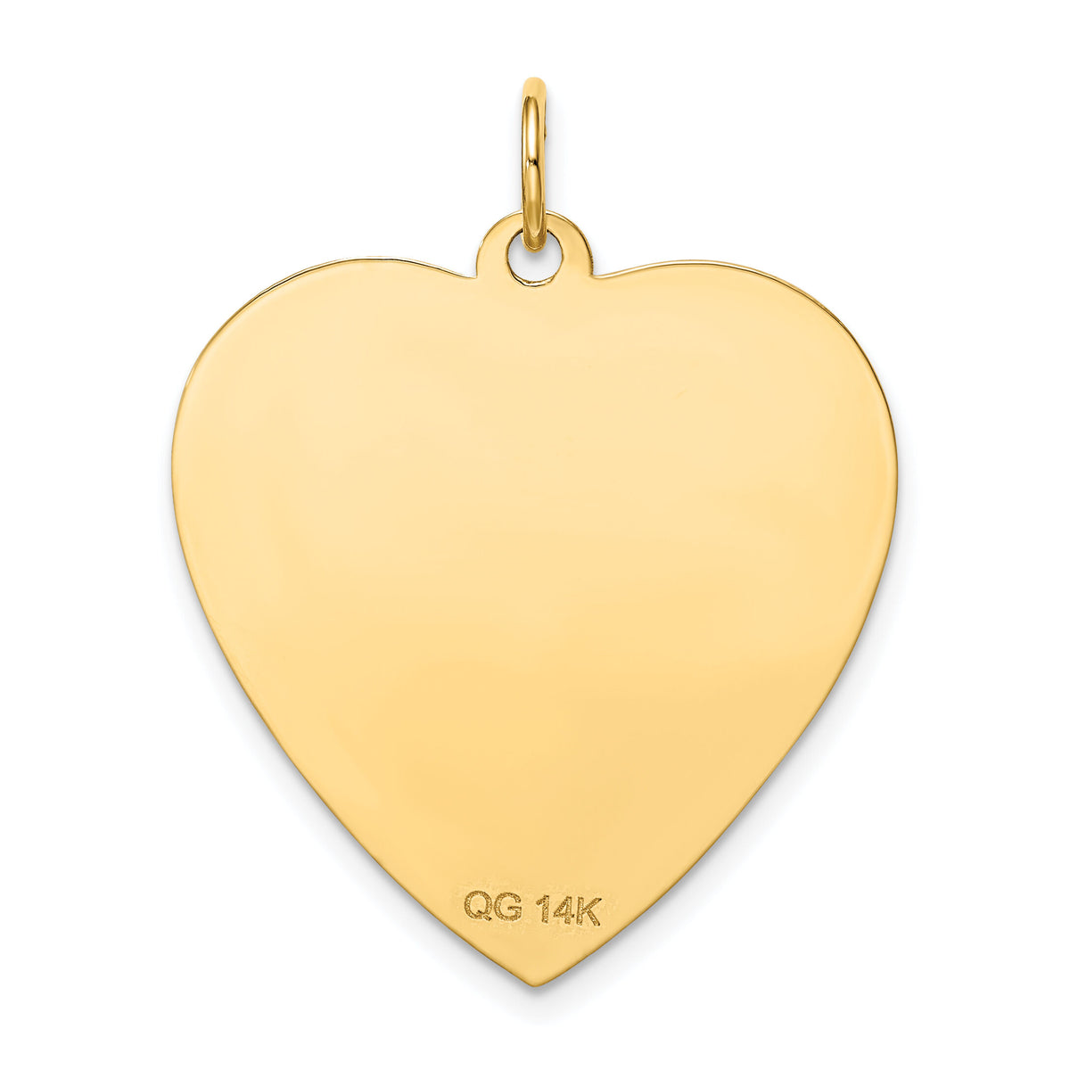 14k Etched .018 Gauge Engravable Heart Disc Charm-XM213/18
