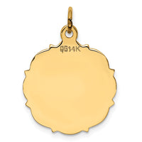 14k Plain .013 Gauge Engravable Disc Charm-XM229/13
