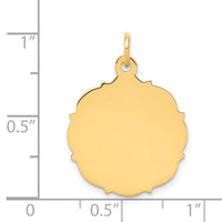 14k Plain .018 Gauge Engravable Disc Charm-XM229/18