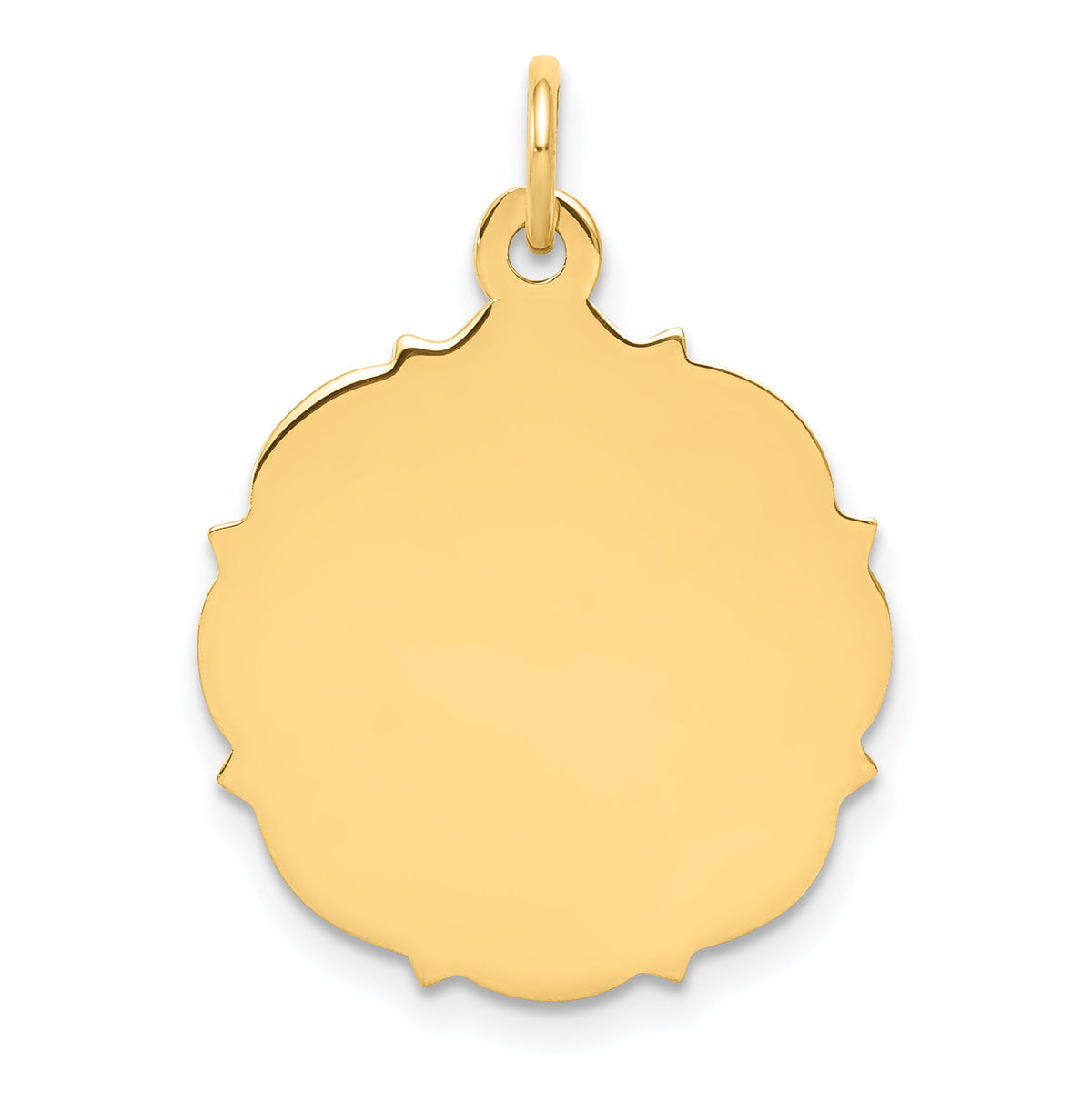 14k Plain .018 Gauge Engravable Disc Charm-XM229/18