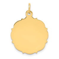 14k Plain .018 Gauge Engravable Disc Charm-XM229/18