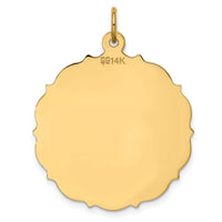 14k Plain .018 Gauge Engravable Disc Charm-XM230/18