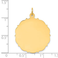14k Plain .013 Gauge Engravable Disc Charm-XM230/13