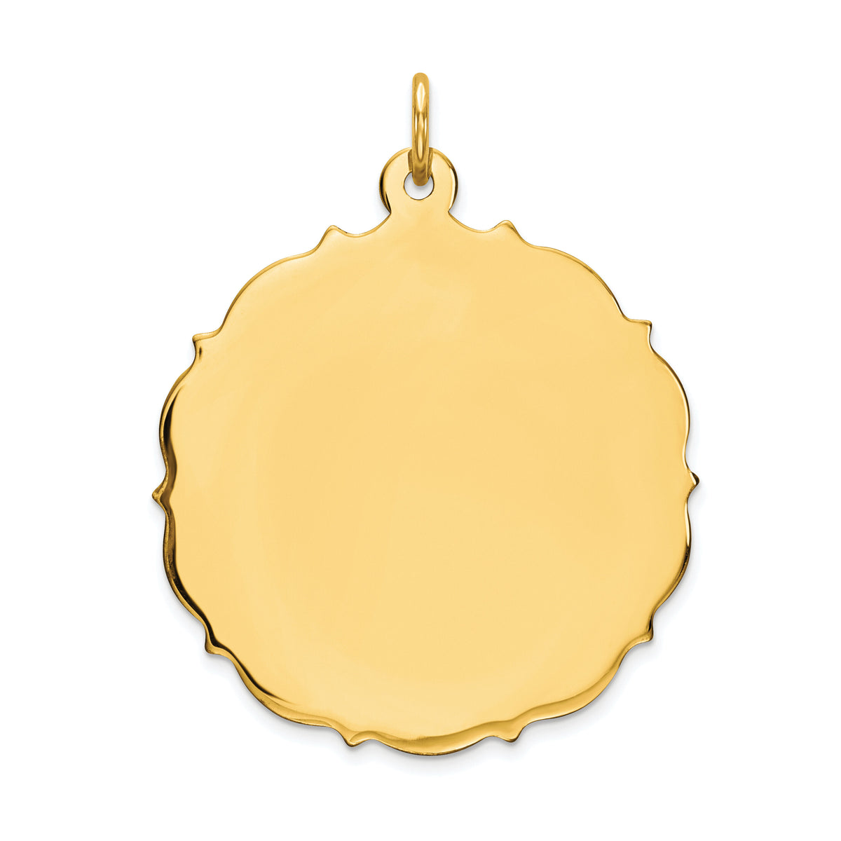 14k Plain .018 Gauge Engravable Disc Charm-XM230/18
