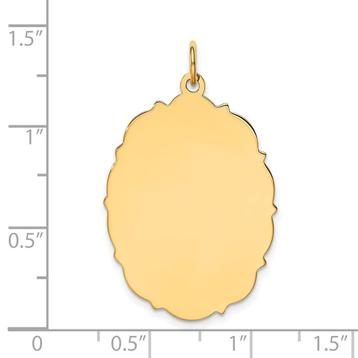 14k Plain .018 Gauge Engravable Disc Charm-XM231/18