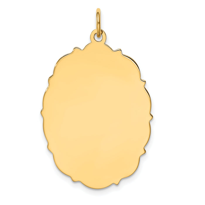 14k Plain .018 Gauge Engravable Disc Charm-XM231/18