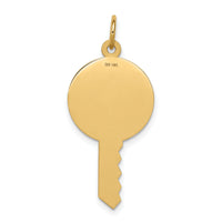 14k Plain .011 Gauge Engravable Key Charm-XM253/11