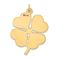 14k Plain .018 Gauge Engravable Clover Disc Charm-XM255/18