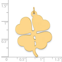 14k Plain .018 Gauge Engravable Clover Disc Charm-XM255/18