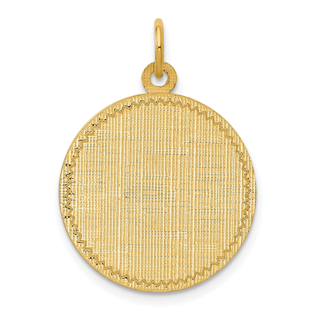 14k Patterned .013 Gauge Circular Engravable Disc Charm-XM264/13