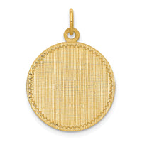 14k Patterned .013 Gauge Circular Engravable Disc Charm-XM264/13