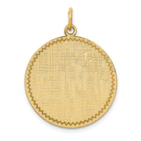 14k Patterned .018 Gauge Circular Engravable Disc Charm-XM265/18